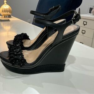 Gianni Bini New Black wedges size 9